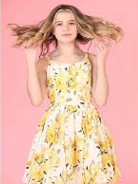 Zunie Girls Yellow Floral Sundress 8